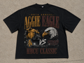 Aggie Eagle Heavyweight Oversized Cropped Black Tee