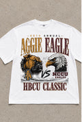 Aggie Eagle Heavyweight Overside Cropped White Tee