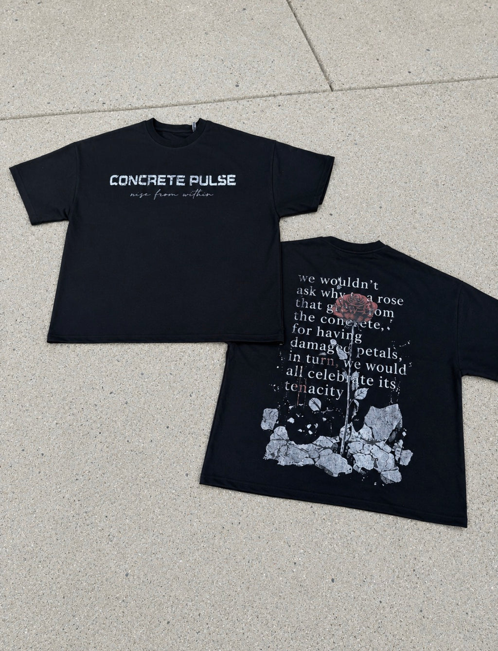 Concrete Rose Oversized Boxy Tee