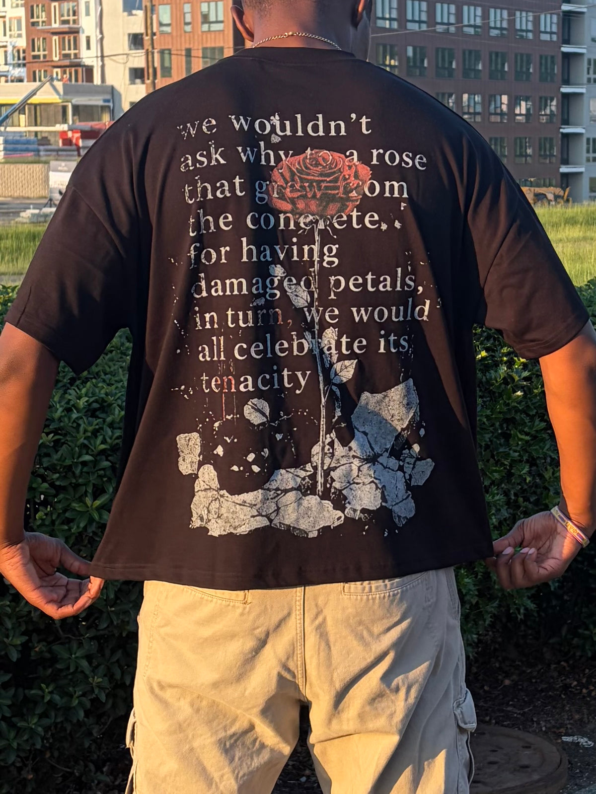 Concrete Rose Oversized Boxy Tee