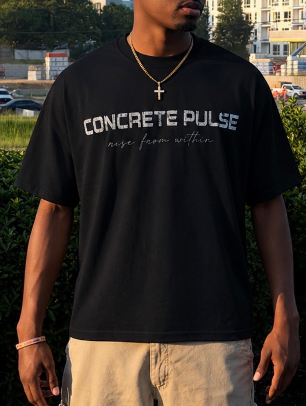 Concrete Rose Oversized Boxy Tee