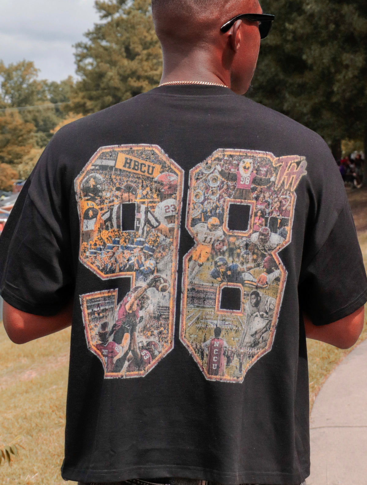 Aggie Eagle Heavyweight Oversized Cropped Black Tee